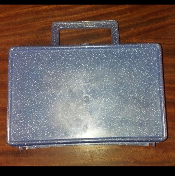 Vintage care bears blue grumpybear glitter embedded lunchbox - Picture 3 of 5